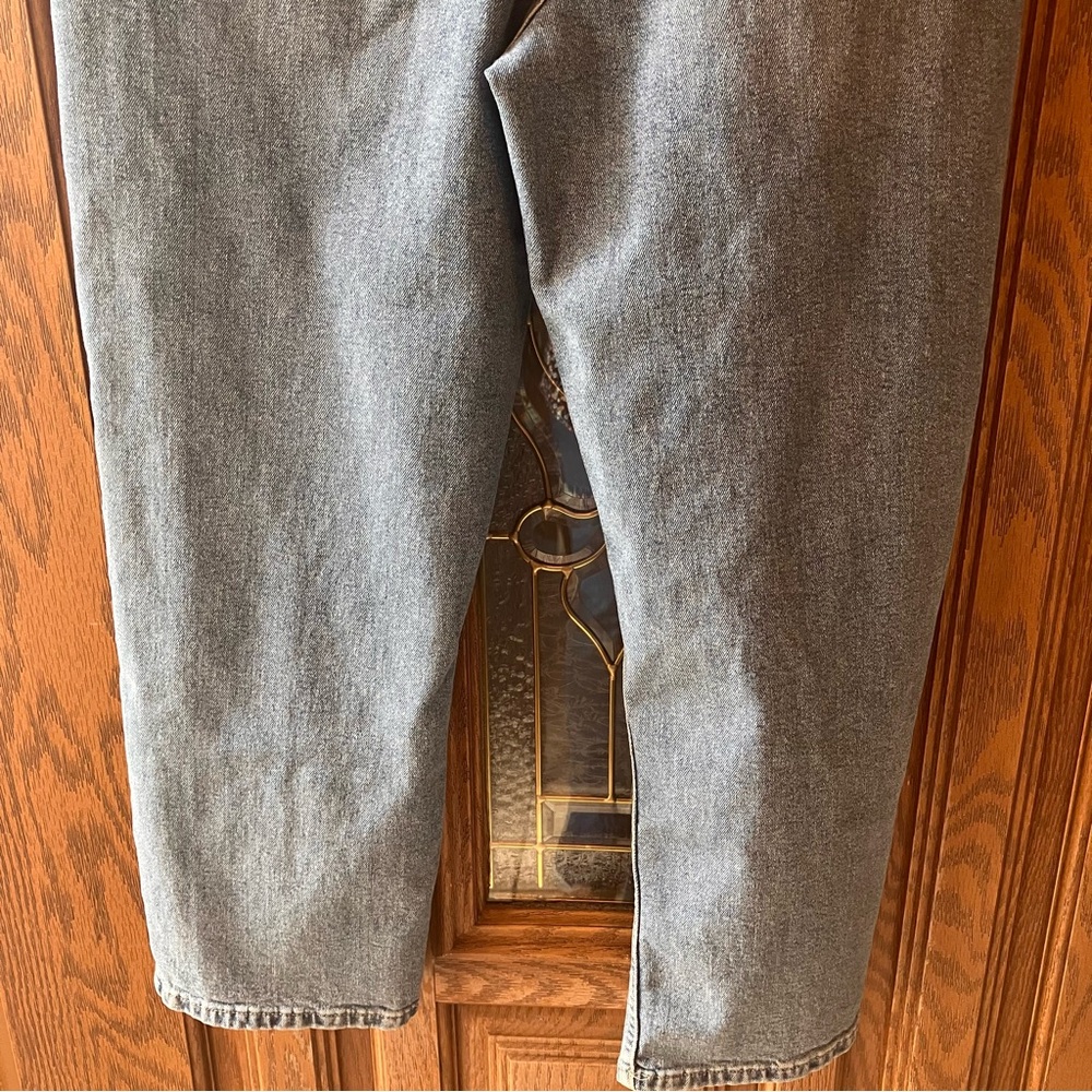 Calvin Klein‎ Classic Blue Denim Jeans Size 16 Y2K Straight Leg High Rise - Picture 12 of 15